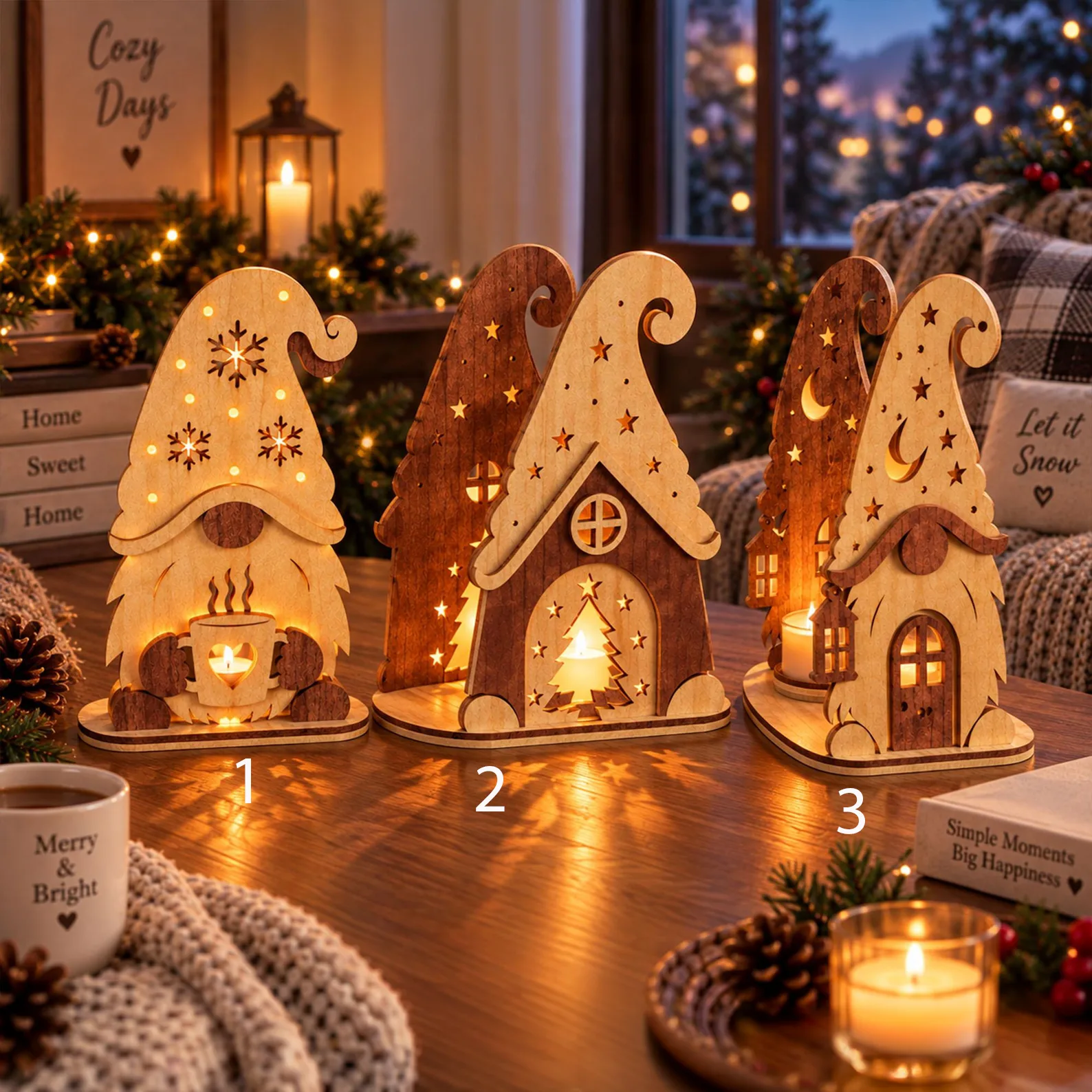 Christmas Gnome Candle Tealight Holder